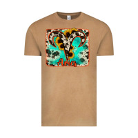 Vintage Camel aries turquoise cowhide Vintage Tee - RanaPortraitStore