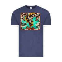 Vintage Denim aries turquoise cowhide Vintage Tee - RanaPortraitStore