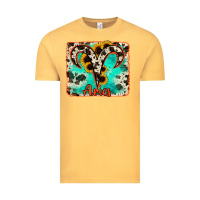 Vintage Mustard aries turquoise cowhide Vintage Tee - RanaPortraitStore