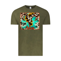 Vintage Olive aries turquoise cowhide Vintage Tee - RanaPortraitStore