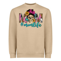 Mushroom mom life with skull Heavyweight Sweatshirt - texasbilliewilder