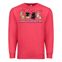Cardinal happy valentines day cats Premium Sweatshirt - MaliasSmallBusiness