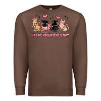 Chestnut happy valentines day cats Premium Sweatshirt - MaliasSmallBusiness