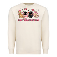 Sandshell happy valentines day cats Premium Sweatshirt - MaliasSmallBusiness
