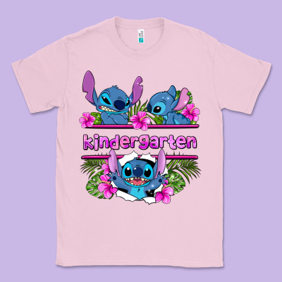 Preview Flower Stitch Kindergarten Classic Tee Designed By Adodesignshop