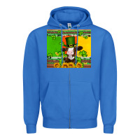 True Royal saint patricks cow and hat with sunflower and shamrock Zipper Hoodie - Artiststas