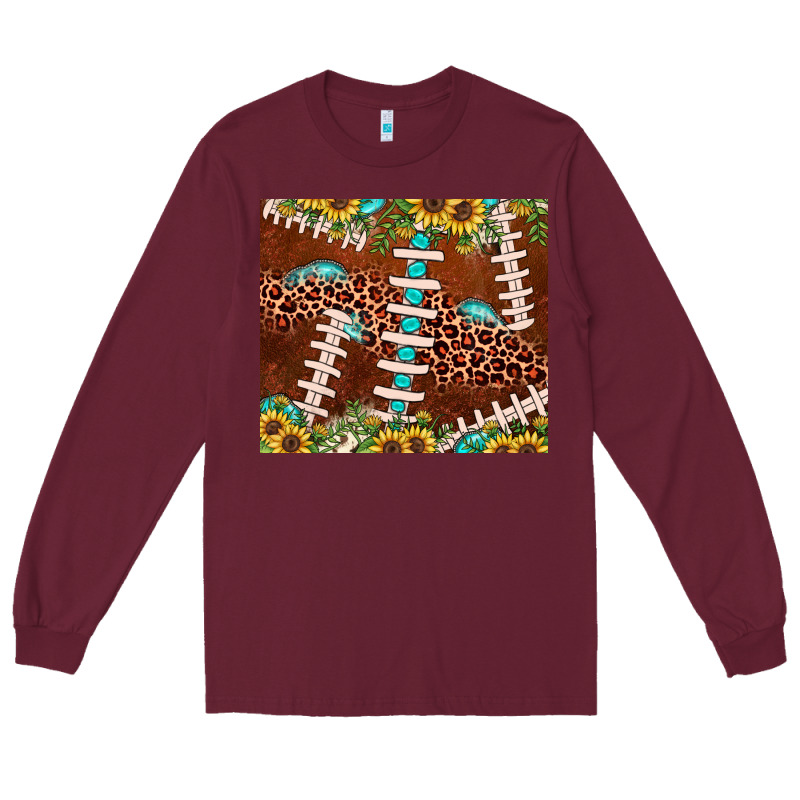 Football Leopard Gemstone Sunflower Long Sleeve Tee by JahusDesignShop | Teevron