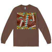 Chestnut football leopard gemstone sunflower Long Sleeve Tee - JahusDesignShop