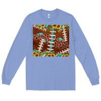 Colony Blue football leopard gemstone sunflower Long Sleeve Tee - JahusDesignShop