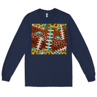 Navy football leopard gemstone sunflower Long Sleeve Tee - JahusDesignShop