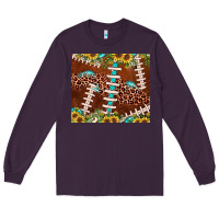 Plum football leopard gemstone sunflower Long Sleeve Tee - JahusDesignShop