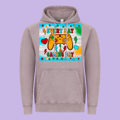 Every Day Is Gaming Day Vintage Hoodie Designed By Jahusdesignshop