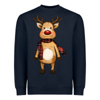 Navy cute reindeer Heavyweight Sweatshirt - RanaPortraitStore