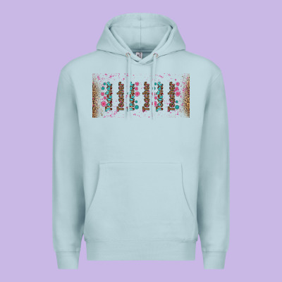 Teacher Gemstone And Pink Flower Libbey Glass Premium Hoodie Designed By Bundleandbundleshop