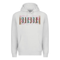 Dove Grey teacher gemstone and pink flower libbey glass Premium Hoodie - BundleAndBundleShop