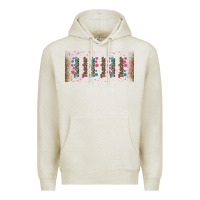 Oatmeal Heather teacher gemstone and pink flower libbey glass Premium Hoodie - BundleAndBundleShop