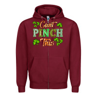 Burgundy saint patricks cant pınch this Zipper Hoodie - Artiststas