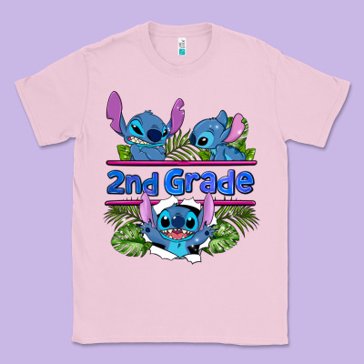 Preview Flower Stitch 2nd Grade Classic Tee Designed By Adodesignshop