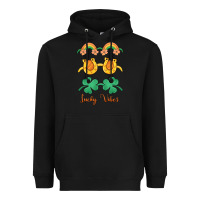 Black lucky vibes st. patrick's day Heavyweight Hoodie - MaliasSmallBusiness