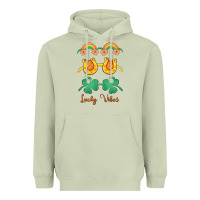 Matcha lucky vibes st. patrick's day Heavyweight Hoodie - MaliasSmallBusiness