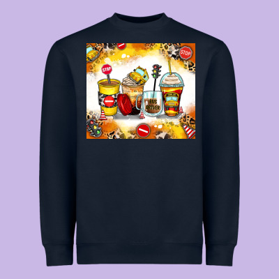 Bus Driver Coffee Cups Heavyweight Sweatshirt Designed By Zillion Design Studio