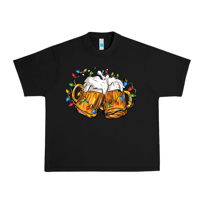 Beer With Christmas Lights Urban Heavy Tee by FaDigitalArtStudio | Teevron