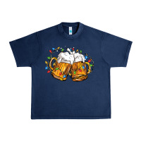 Navy beer with christmas lights Urban Heavy Tee - FaDigitalArtStudio