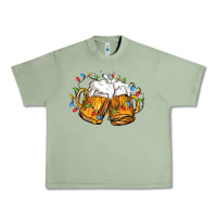 Oil Green beer with christmas lights Urban Heavy Tee - FaDigitalArtStudio