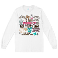 White i am proud of all that i am Long Sleeve Tee - Artiststas