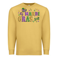 Antique Gold it's mardi gras y'all Premium Sweatshirt - MaliasSmallBusiness