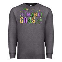 Charcoal Heather it's mardi gras y'all Premium Sweatshirt - MaliasSmallBusiness