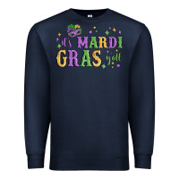 Navy it's mardi gras y'all Premium Sweatshirt - MaliasSmallBusiness