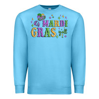 Ocean Blue it's mardi gras y'all Premium Sweatshirt - MaliasSmallBusiness