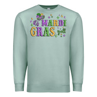 Seafoam it's mardi gras y'all Premium Sweatshirt - MaliasSmallBusiness