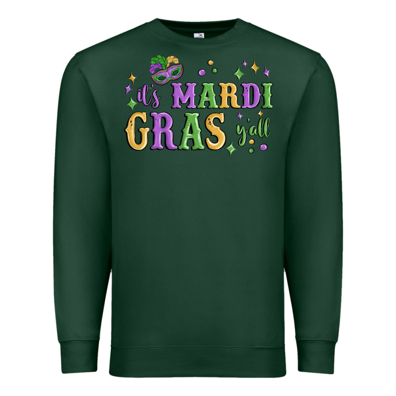It's Mardi Gras Y'all Premium Sweatshirt by MaliasSmallBusiness | Teevron