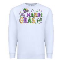 White it's mardi gras y'all Premium Sweatshirt - MaliasSmallBusiness