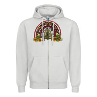 Dove Grey rainbow tree Zipper Hoodie - AdoDesignShop