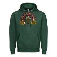Sports Green rainbow tree Zipper Hoodie - AdoDesignShop