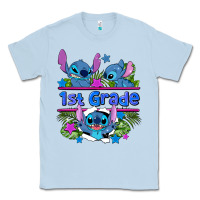 Dusty Blue preview flower stitch 1st grade Classic Tee - AdoDesignShop