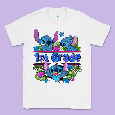 Preview Flower Stitch 1st Grade Classic Tee Designed By Adodesignshop