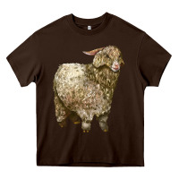 Chocolate Brown Angora Goat Heavy Core Tee - LillyAllenDesigns