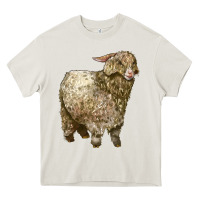 Cream Angora Goat Heavy Core Tee - LillyAllenDesigns
