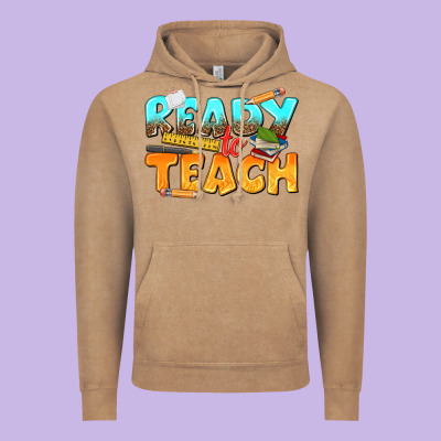 Ready To Teach Vintage Hoodie Designed By Texasbilliewilder