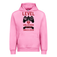 Fuchsia Pink Kids Level 7 Unlocked Awesome Since 2013 Urban Hoodie - Bettercallsaul