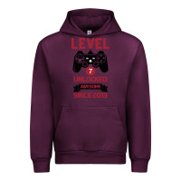 Mauve Wine Kids Level 7 Unlocked Awesome Since 2013 Urban Hoodie - Bettercallsaul