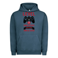 Pigment Midnight Navy Kids Level 7 Unlocked Awesome Since 2013 Urban Hoodie - Bettercallsaul