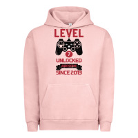 Pigment Salmon Kids Level 7 Unlocked Awesome Since 2013 Urban Hoodie - Bettercallsaul