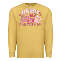 Antique Gold happy valentine's day Premium Sweatshirt - MaliasSmallBusiness