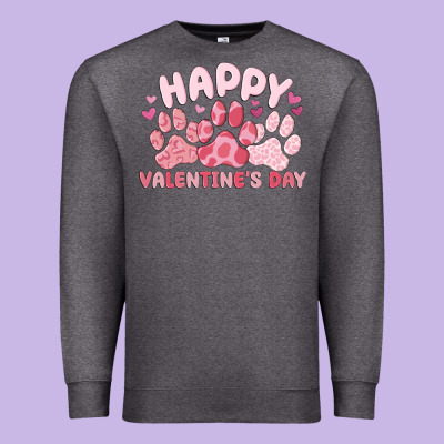 Happy Valentine's Day Premium Sweatshirt Designed By Maliassmallbusiness