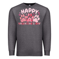 Charcoal Heather happy valentine's day Premium Sweatshirt - MaliasSmallBusiness